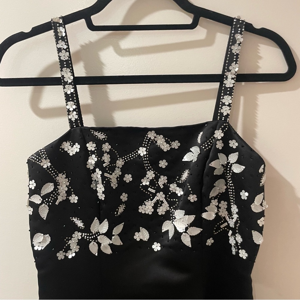 Saks fifth avenue Evening collections beaded black and white dress